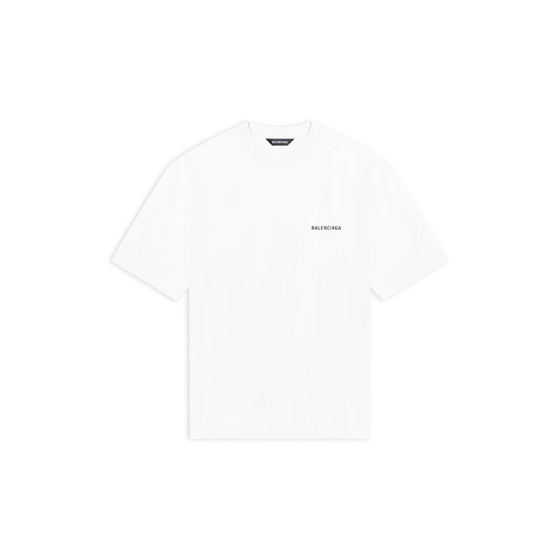 study Battleship Counterfeit Men's Logo T-shirt Medium Fit in White | Balenciaga US
