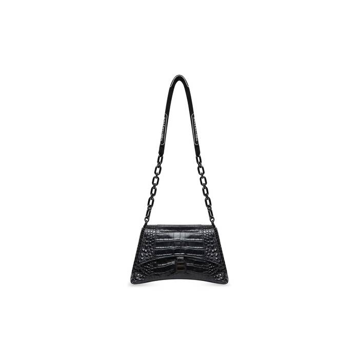 downtown small shoulder bag with chain crocodile embossed