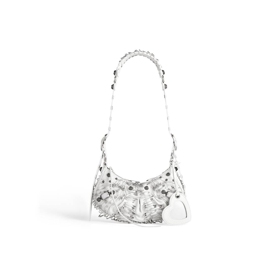 Women's Le Cagole Xs Shoulder Bag With Safety Pins in Optic White