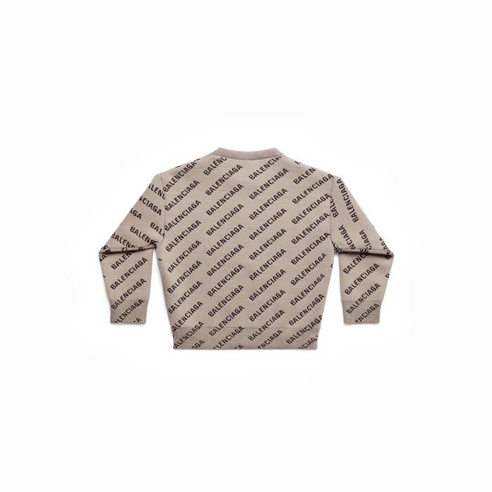 kids - mini allover logo sweater