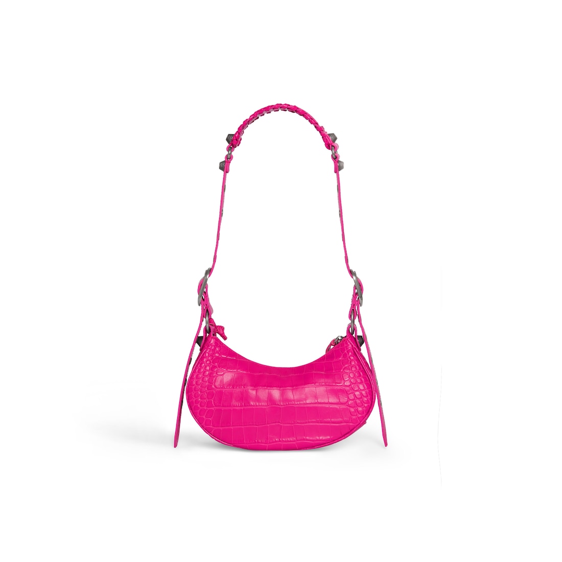 Pink croc shoulder online bag