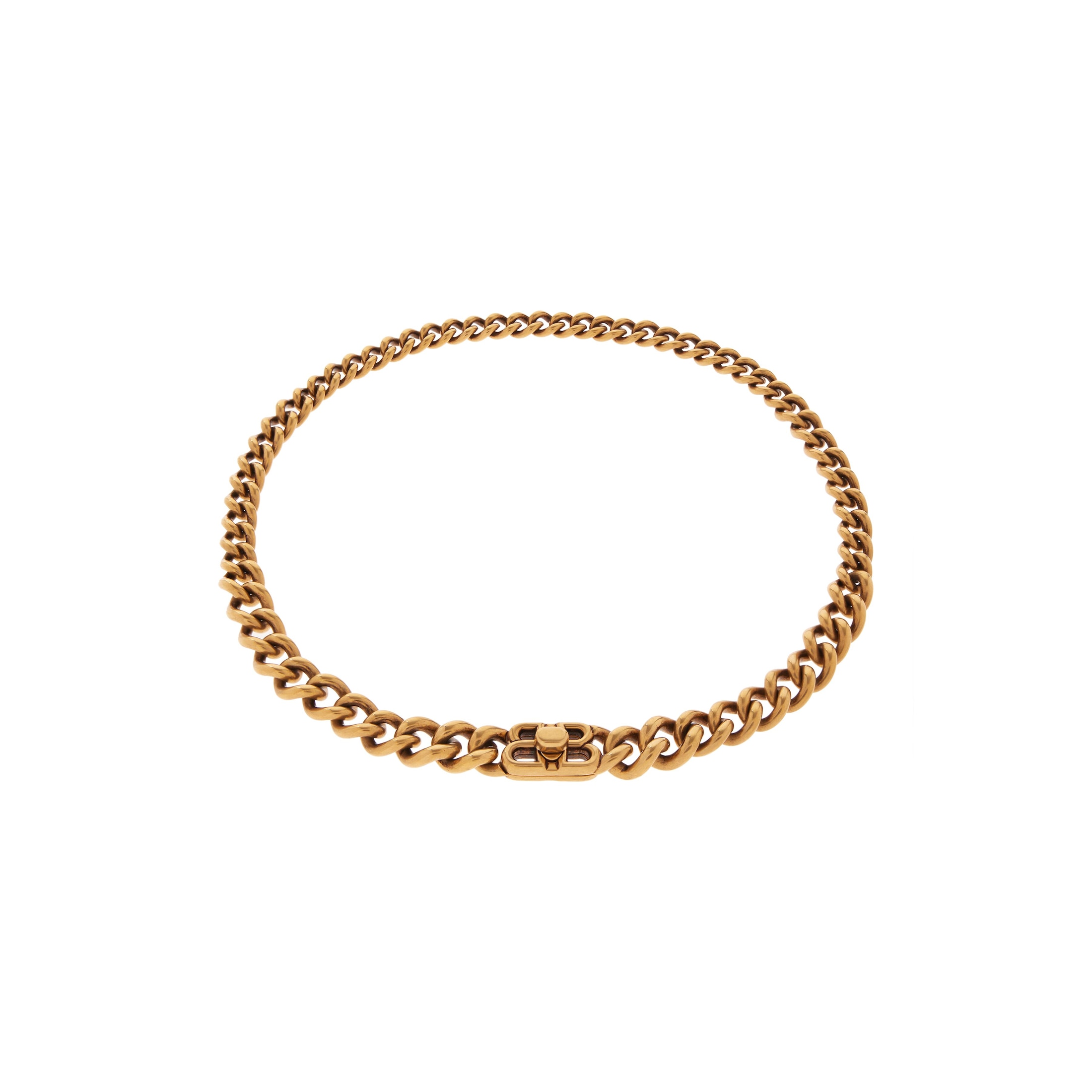 Balenciaga Monaco Chain Necklace - Gold - Unisex - S - Brass