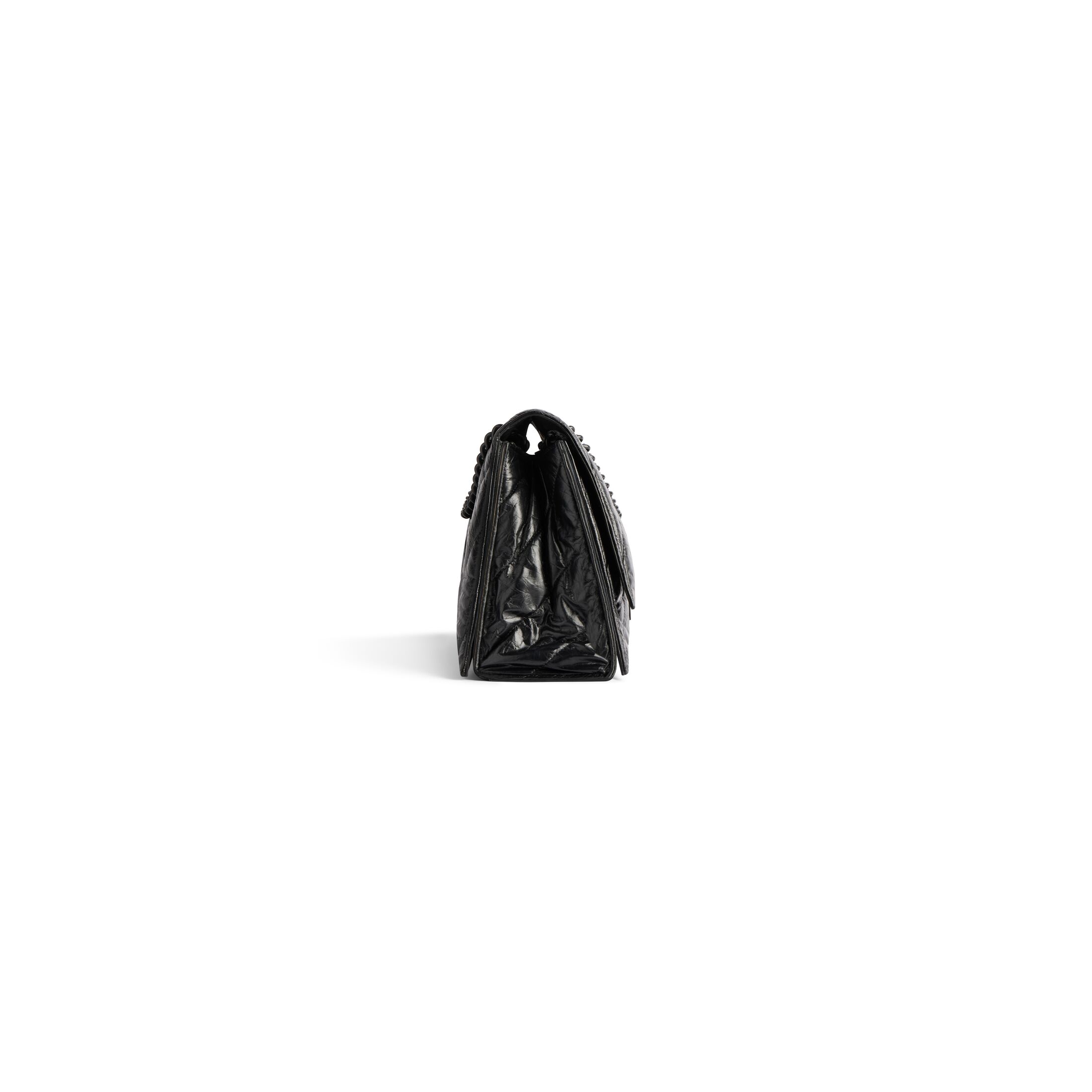 Women's Crush Medium Chain Bag Quilted in Black | Balenciaga US