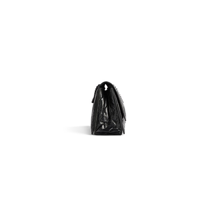 Women's Crush Medium Chain Bag Quilted in Black | Balenciaga US