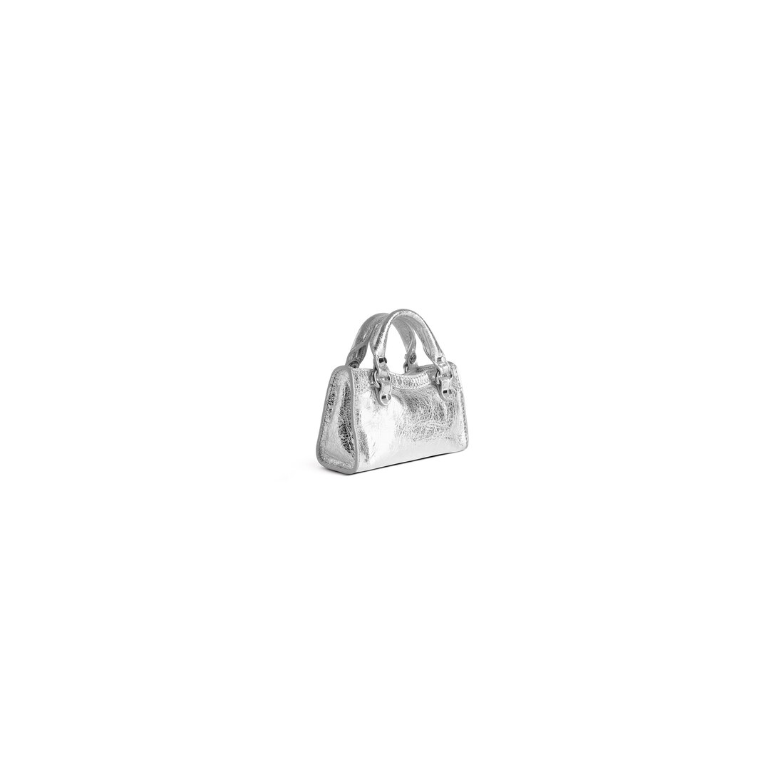 Women's Le City Micro Bag Charm in Silver | Balenciaga US