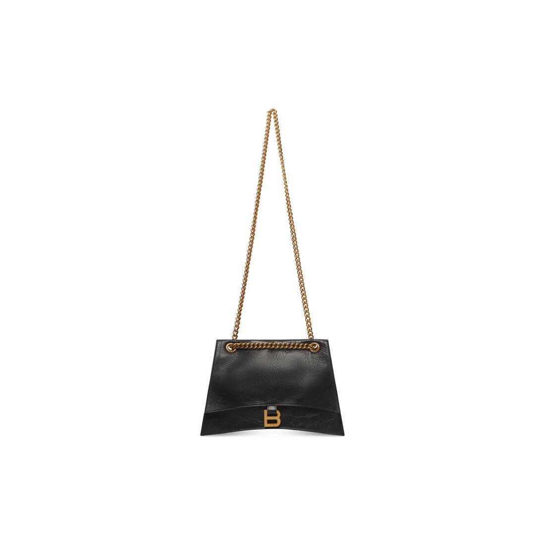 Women's Crush Medium Chain Bag in Black | Balenciaga US