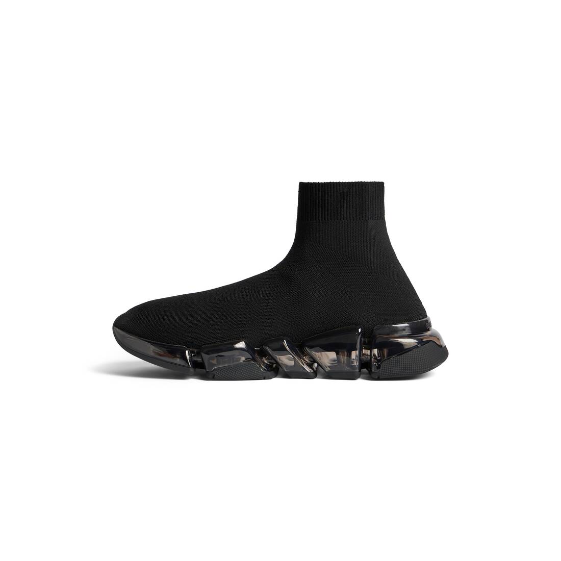 Men's Speed 2.0 Full Clear Sole Recycled Knit Sneaker in Black