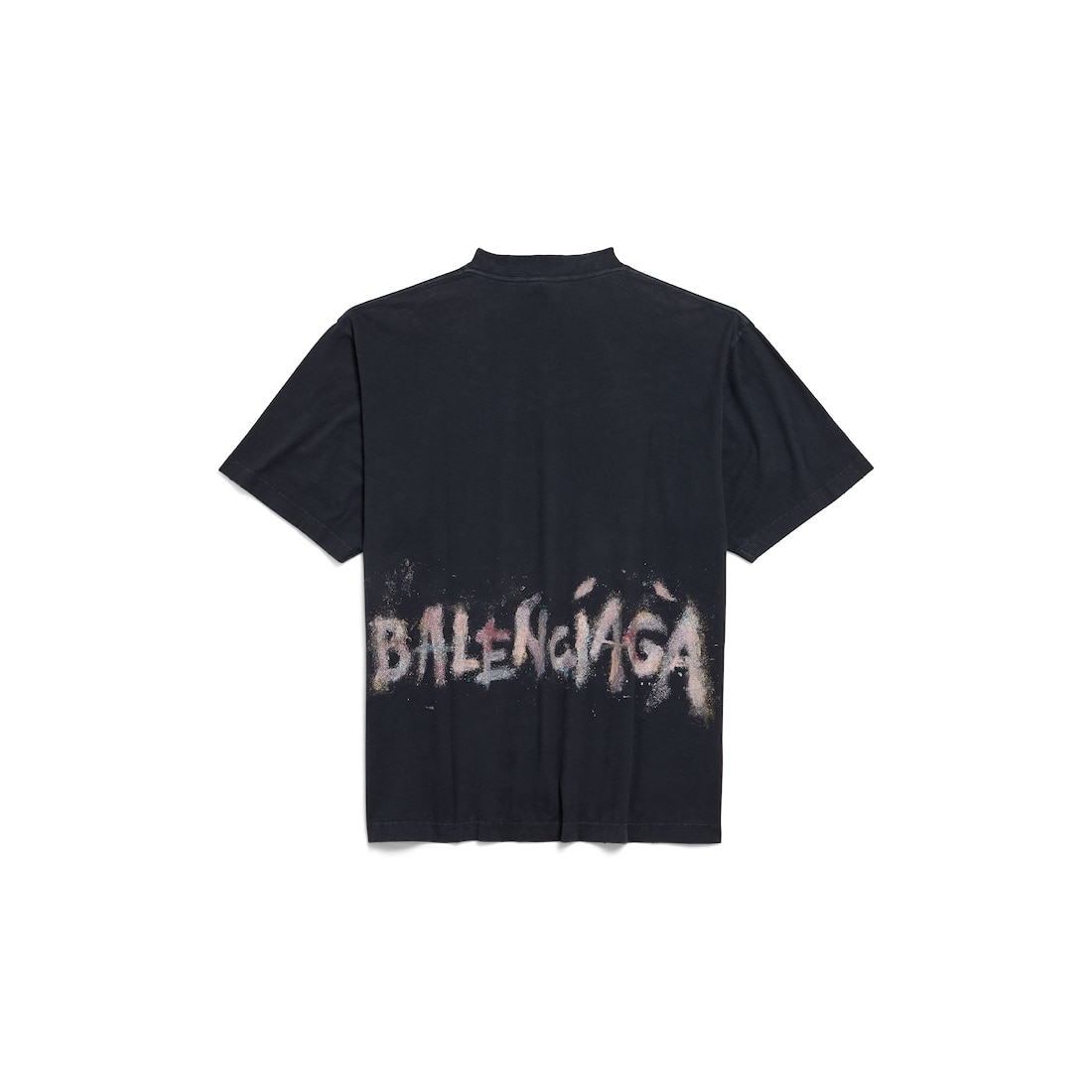Balenciaga Nail Polish T-shirt Medium Fit in Faded Black