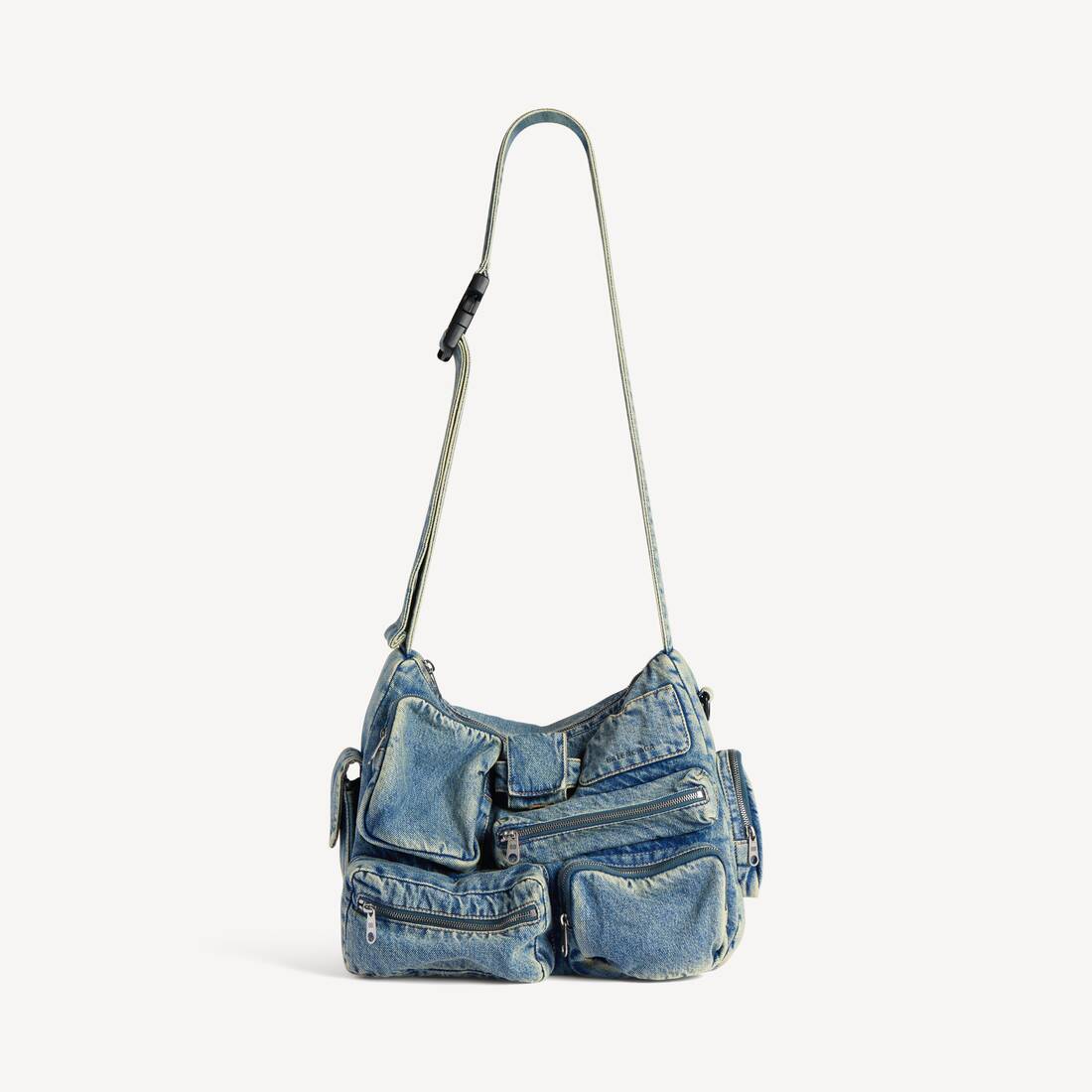 Men's Superbusy Messenger Bag in Vintage Blue Balenciaga AE