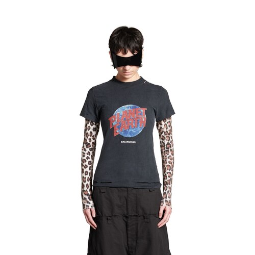 planet earth double sleeve t-shirt