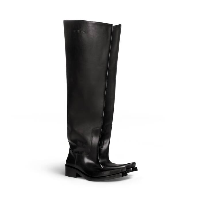 Balenciaga Taiga Leather Boots - Black Boots, Shoes - BAL193551