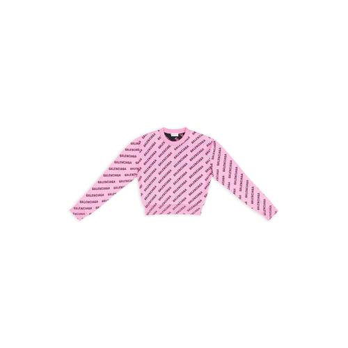 mini allover logo cropped sweater 