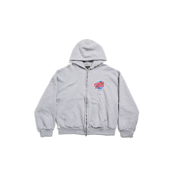 hoodie zippé planet earth fit regular