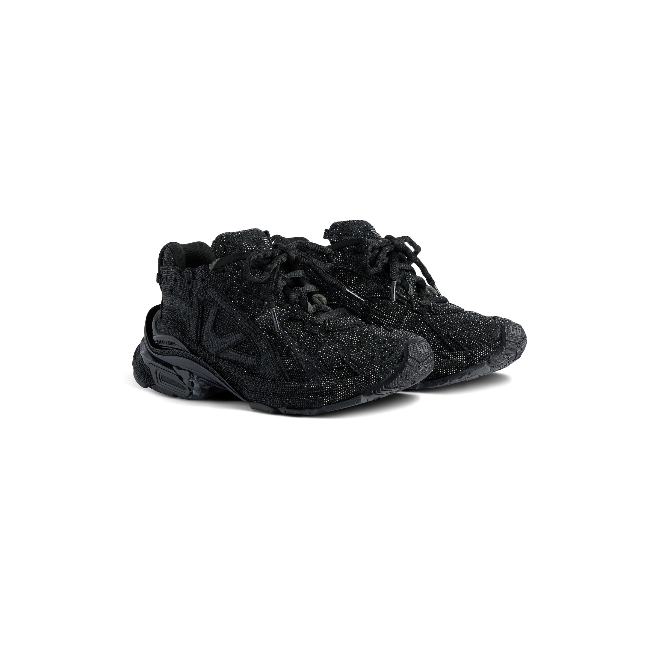 runner sneaker with rhinestones