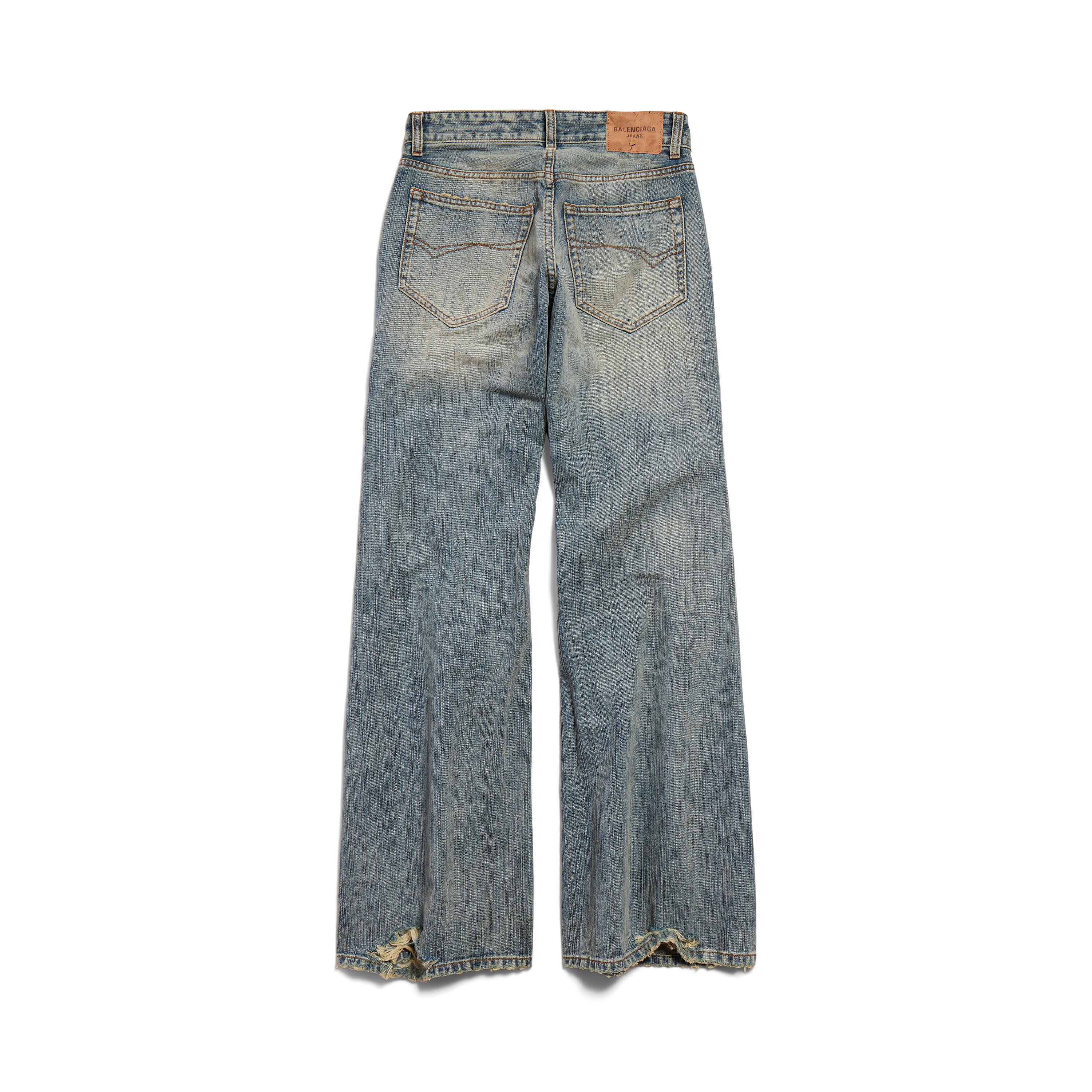 Women's Low Waist Baggy Pants in Blue