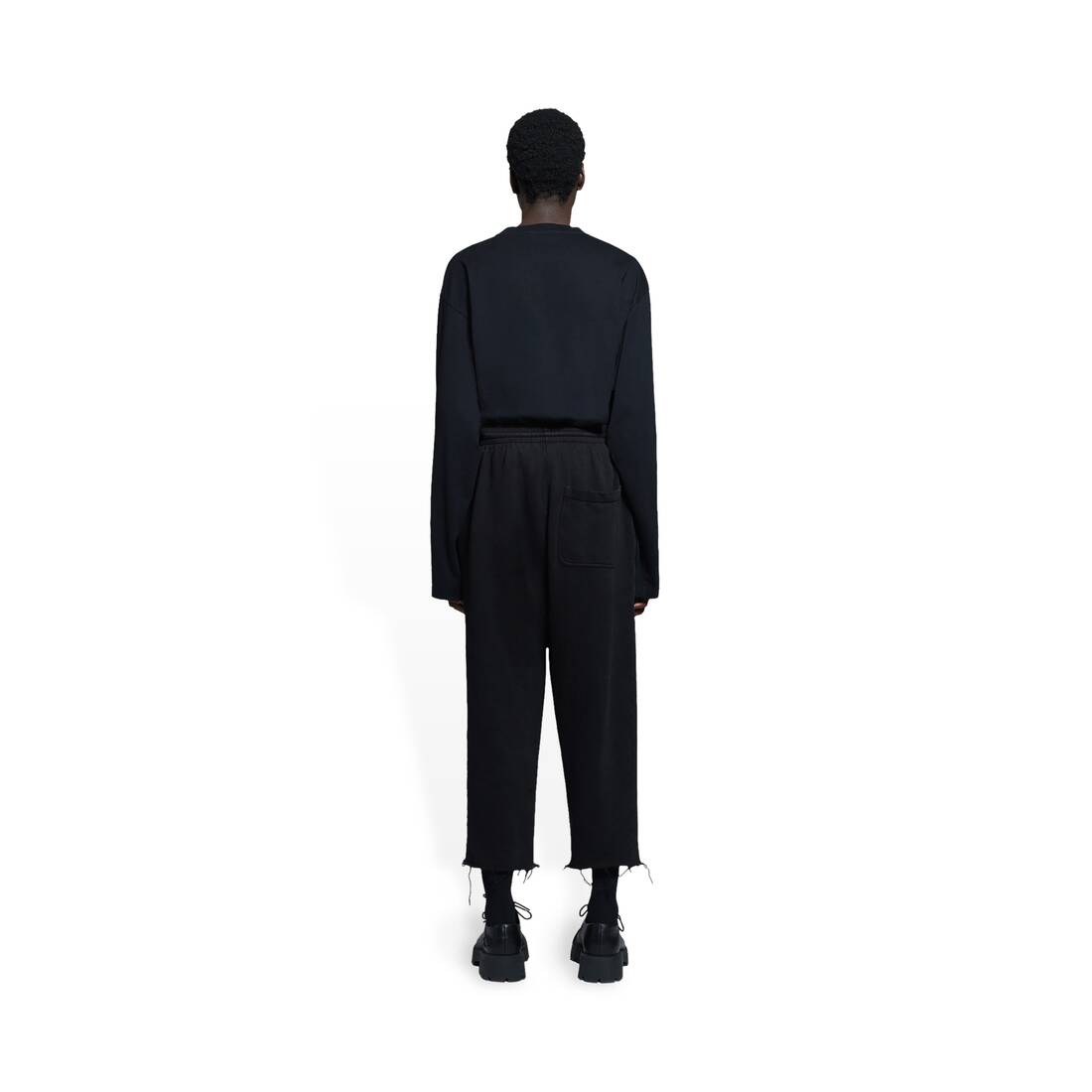 Men's Cropped Sweatpants in Black | Balenciaga United States EN - Image 5