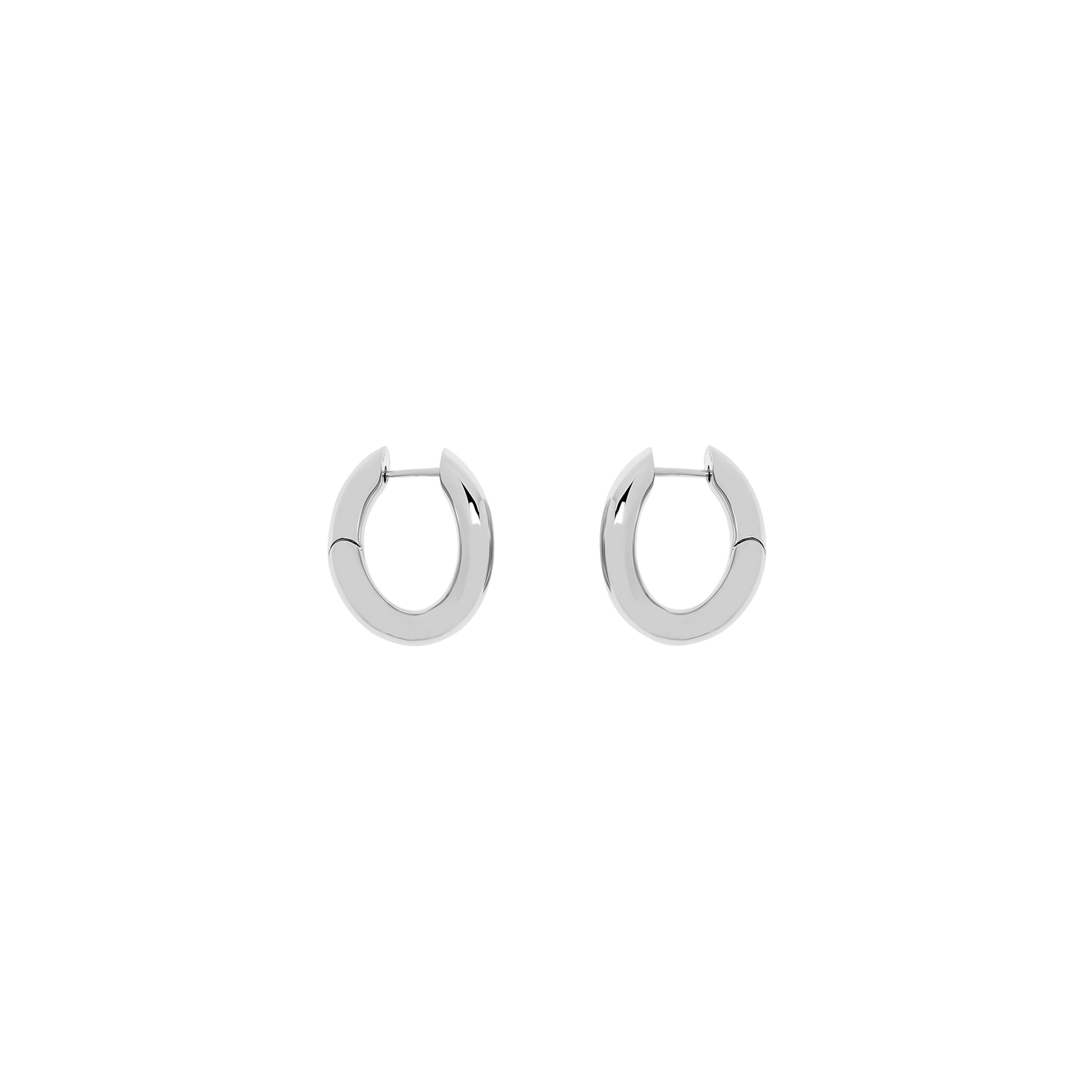 Balenciaga Loop XS Earrings - Silver - Woman - Brass