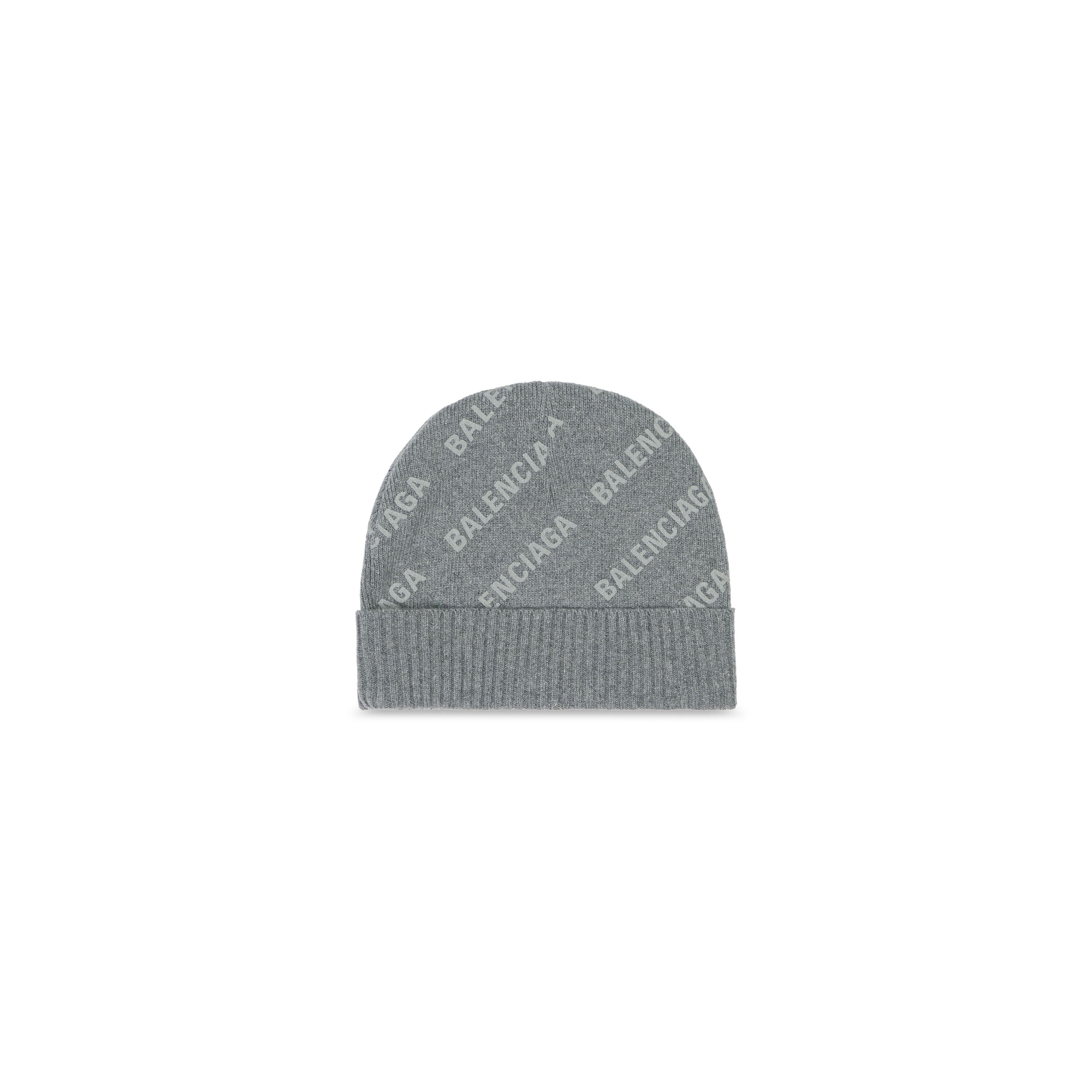 Balenciaga Blue Allover Logo Beanie Balenciaga