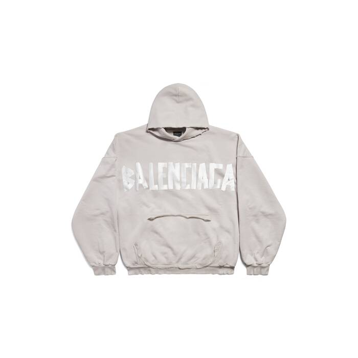 new tape type hoodie oversized