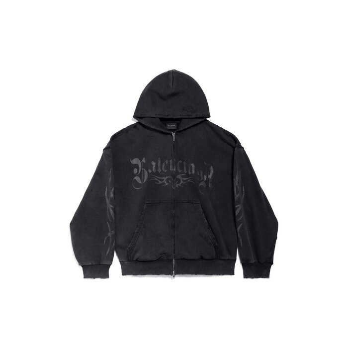 tacky zip-up hoodie regular fit