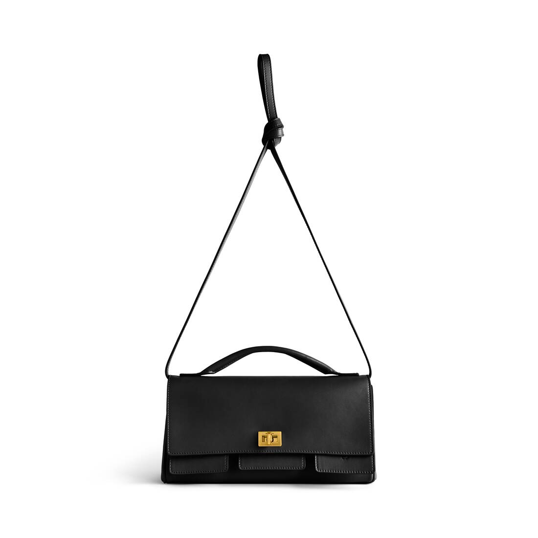 검은 색으로 작은 스트랩의 여성 벨 에어 클러치