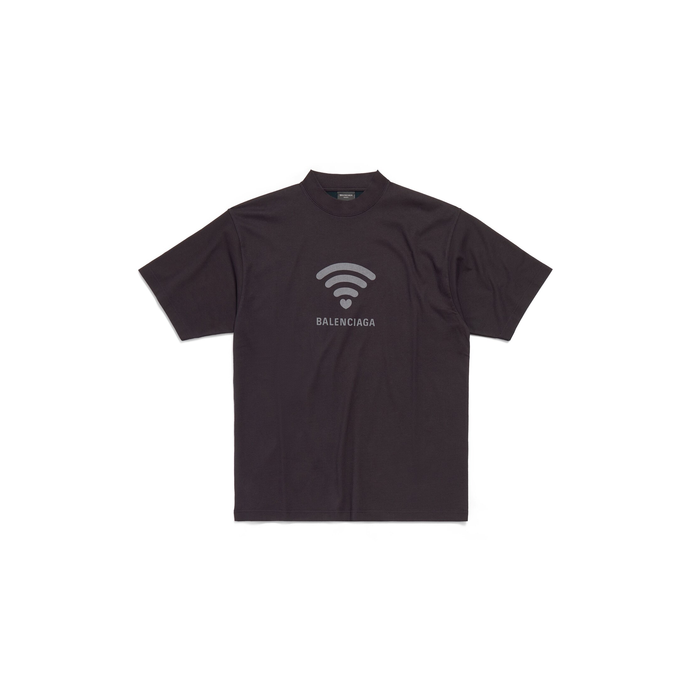 Balenciaga Lo_ve T-Shirt Medium Fit - Black - Unisex - - Cotton