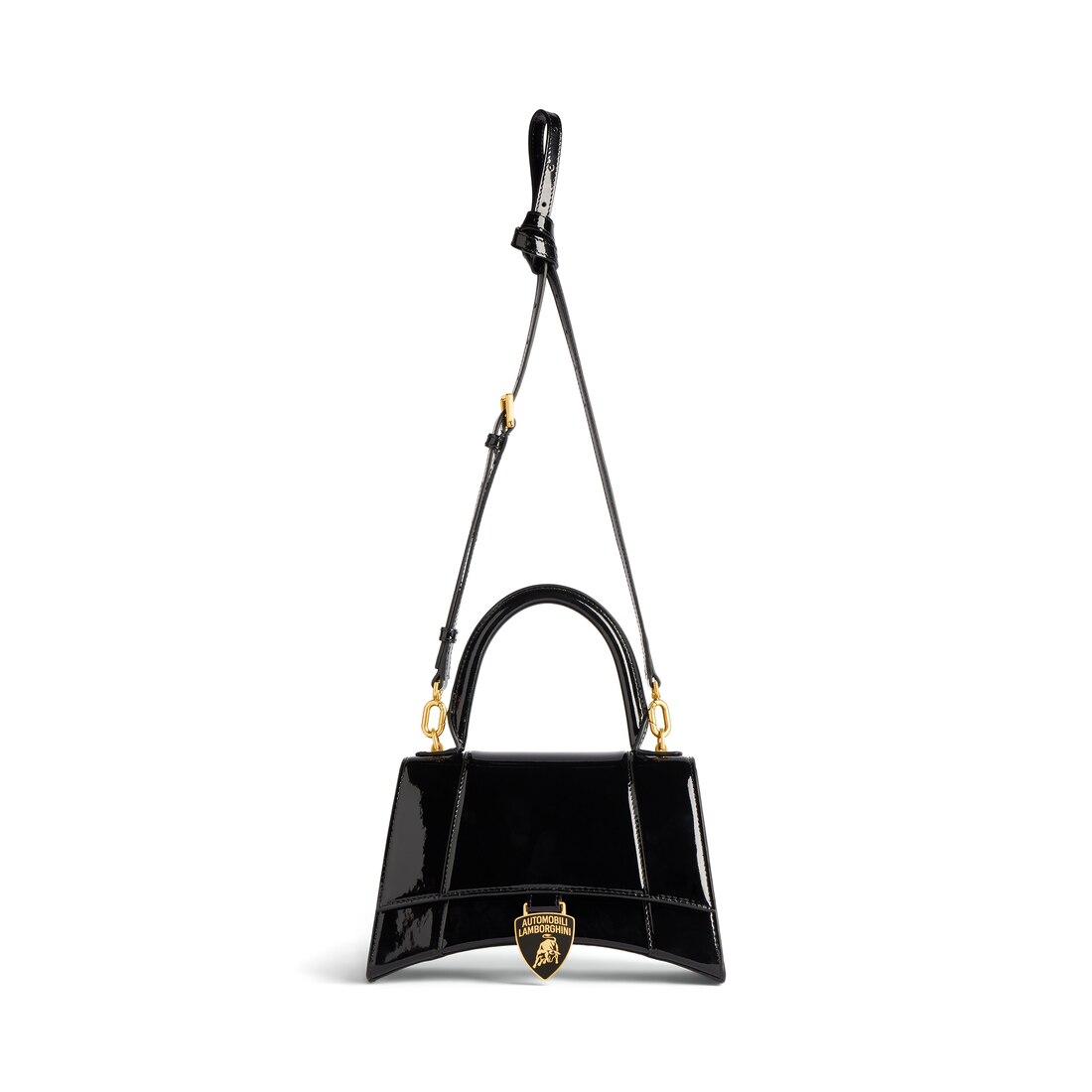 【BALENCIAGA】関税込☆Hourglass ハンドバッグ 2色 ホワイト の ウィメンズ Hourglass ハンドバッグ スモール