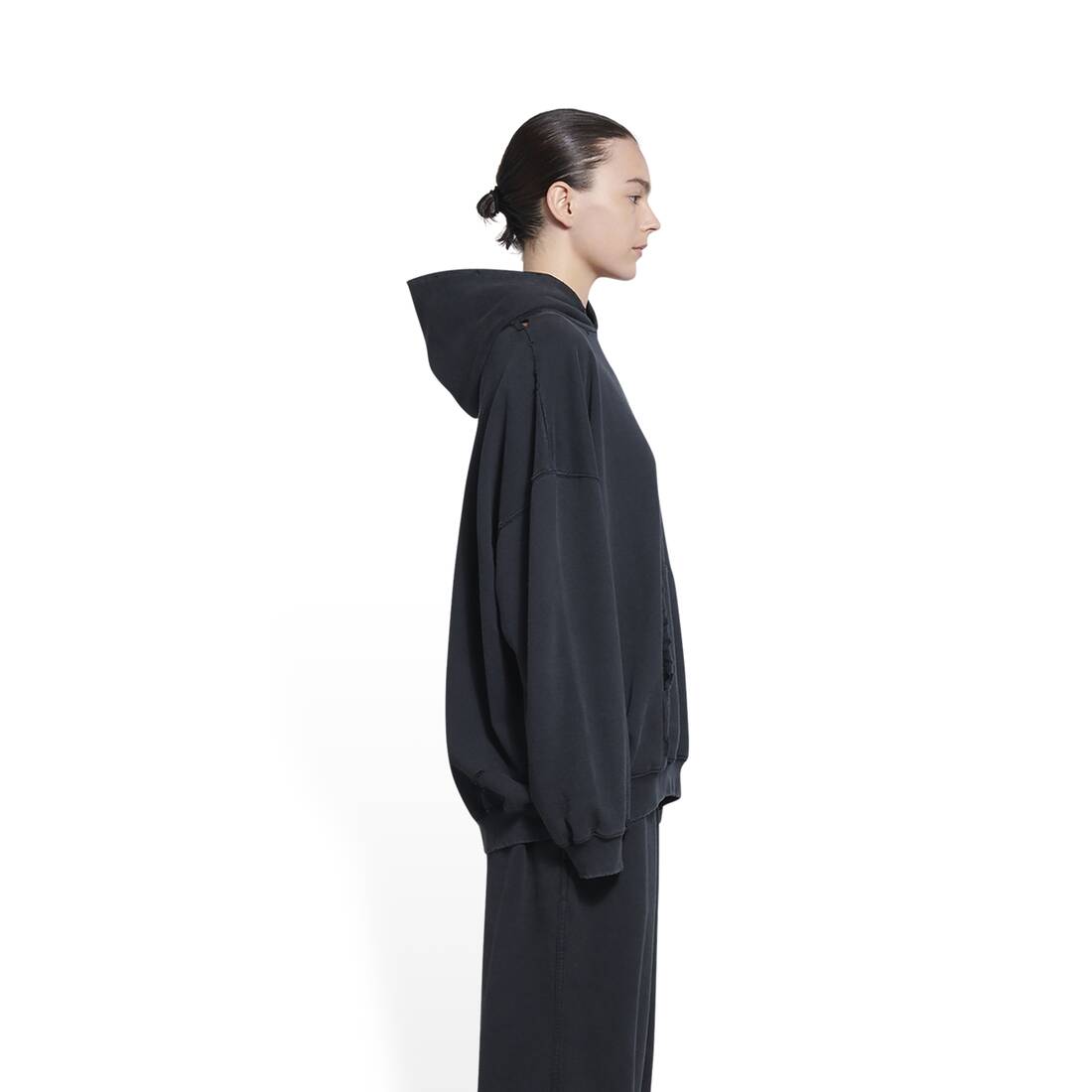 Women's Political Campaign Hoodie Large Fit in Black | Balenciaga US