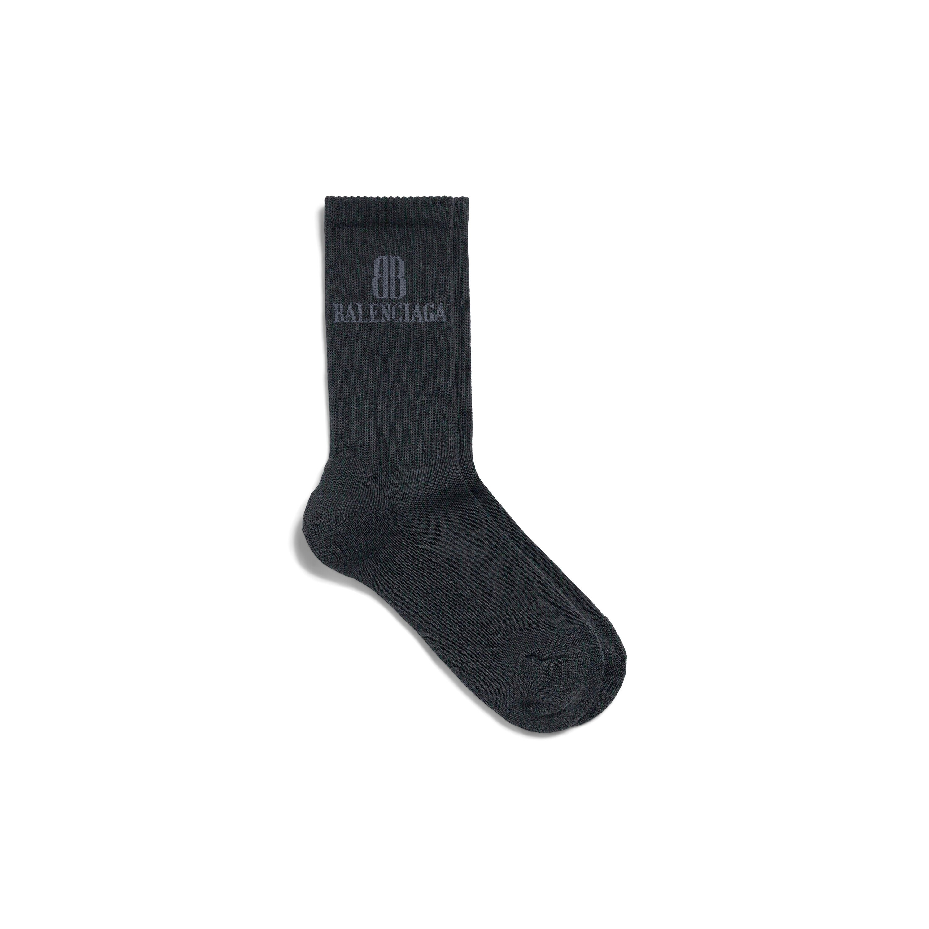 タイツ・ソックス BALENCIAGA 'Nano BB' socks Women's Nano Bb Socks in Dirty White/black | Balenciaga US