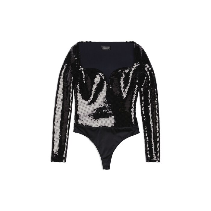 long sleeve bustier top