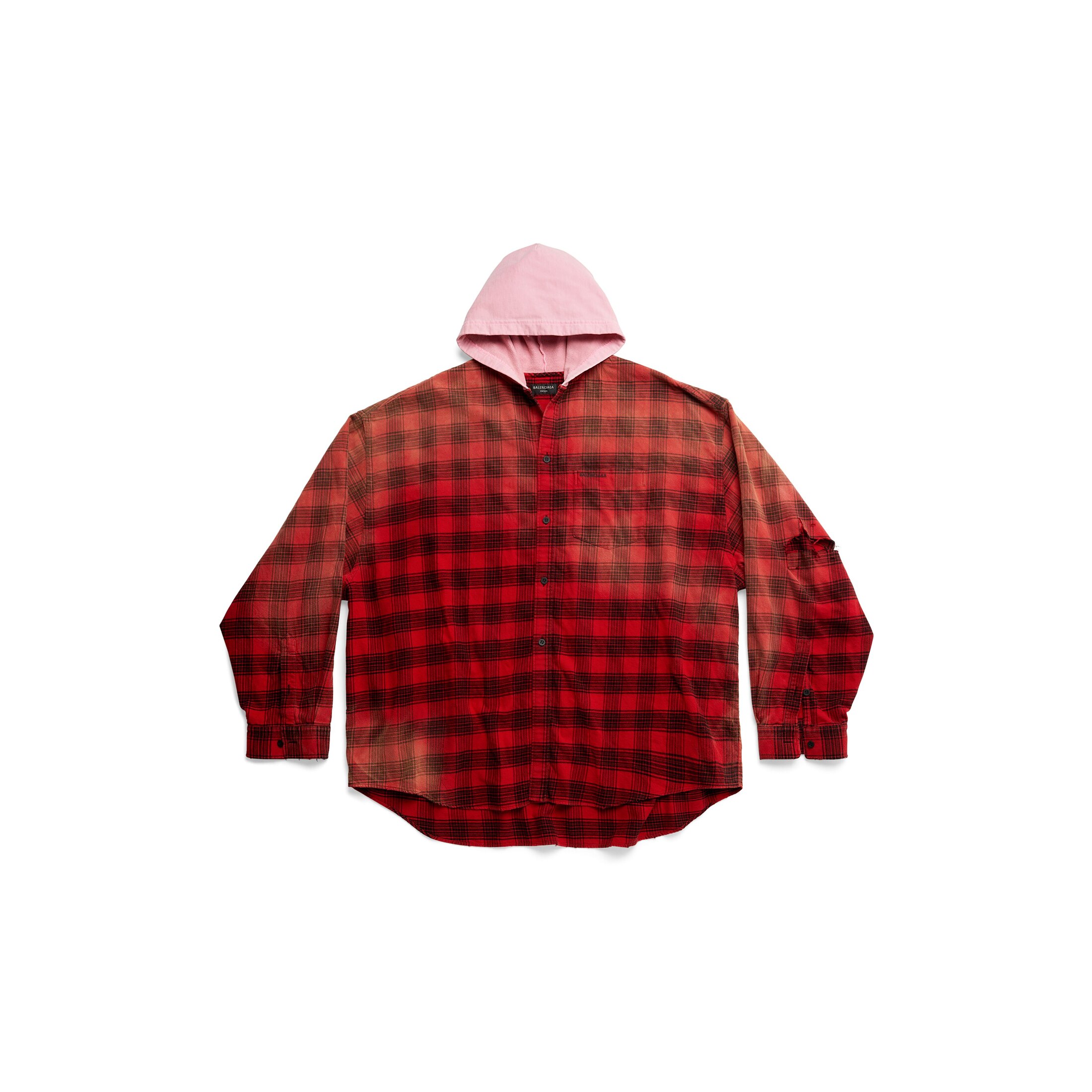 Balenciaga Kapuzenhemd Oversized - Rot - Unisex - 4 - Baumwolle