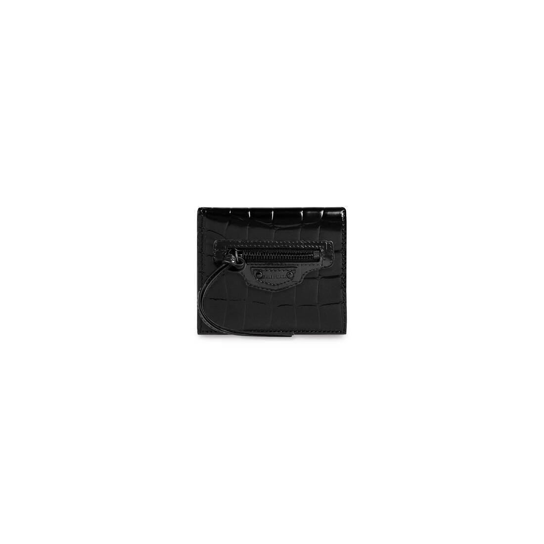 Women's Neo Classic Flap Coin And Card Holder in Black