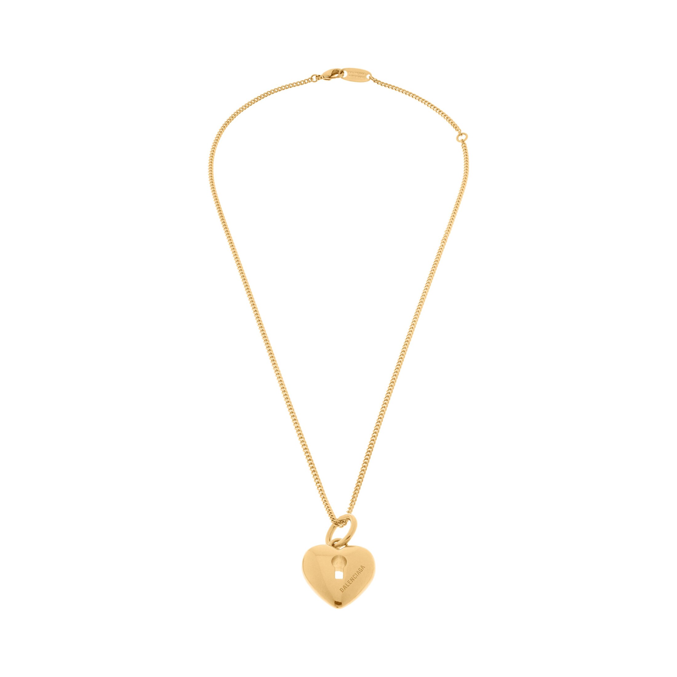 Balenciaga Amour Heart Necklace - Gold - Woman - Brass