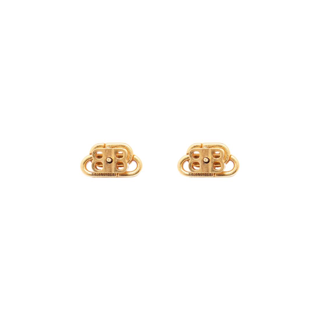 Bb Xs Stud Earrings in White | Balenciaga Norway EN - Image 2