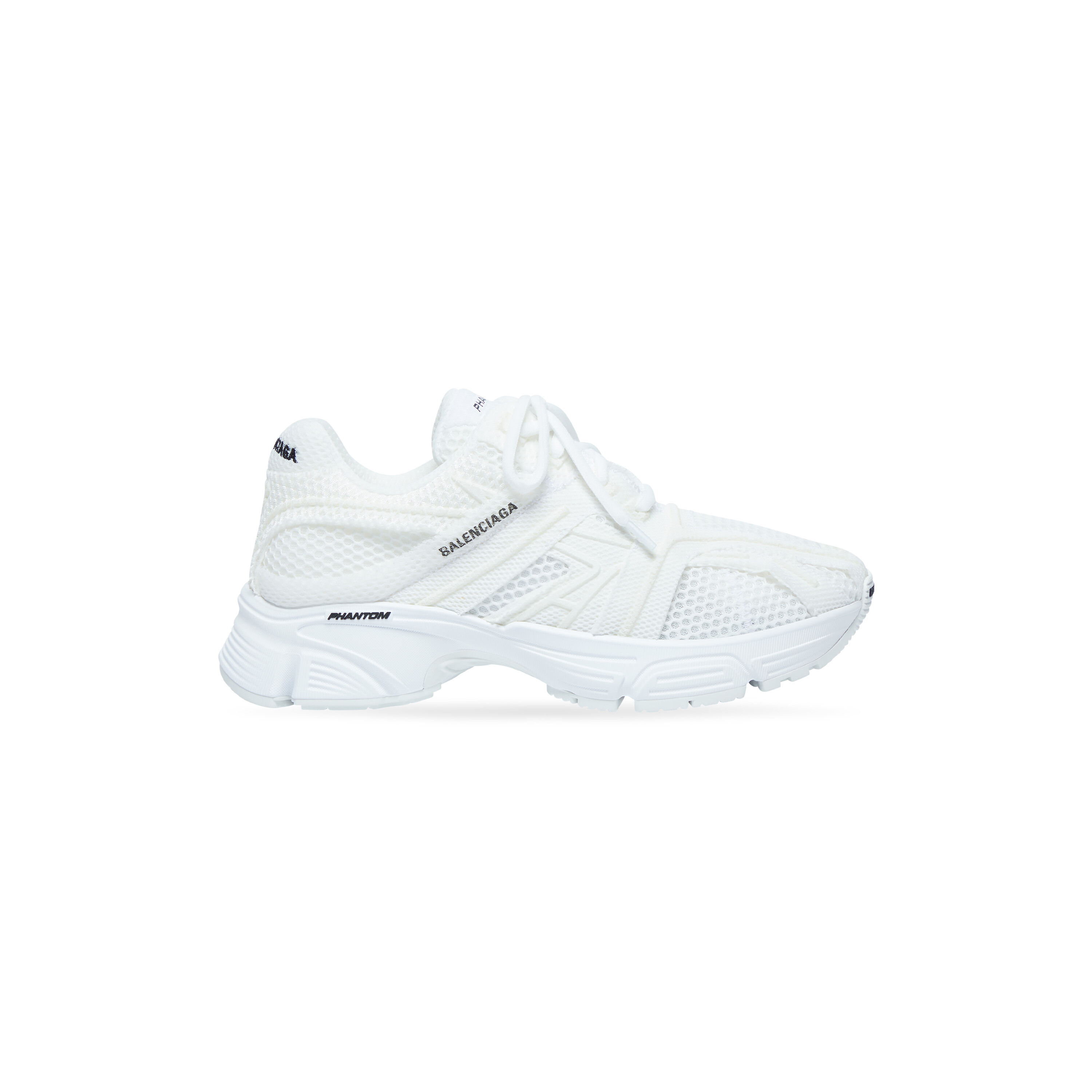 White Balenciaga TripleS Clear Sole Shoes