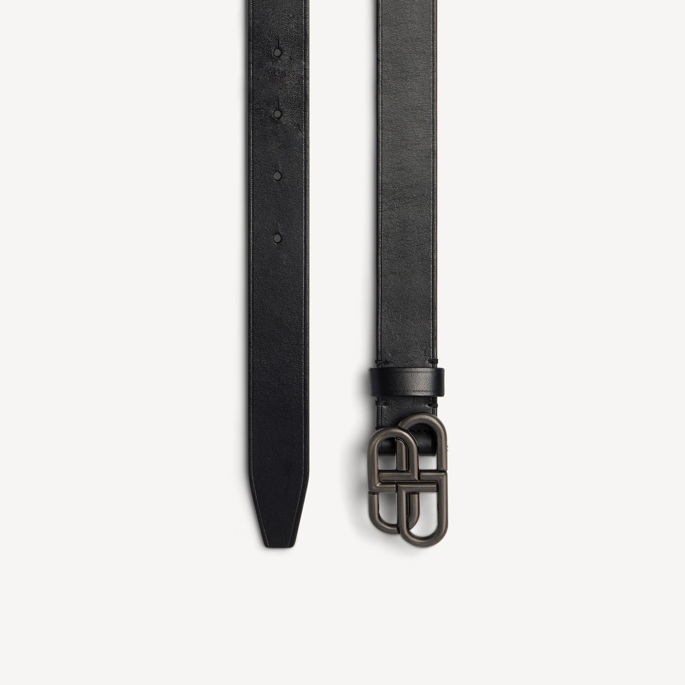 Balenciaga BB Thin Belt - Black - Women's - 26 - Calfskin