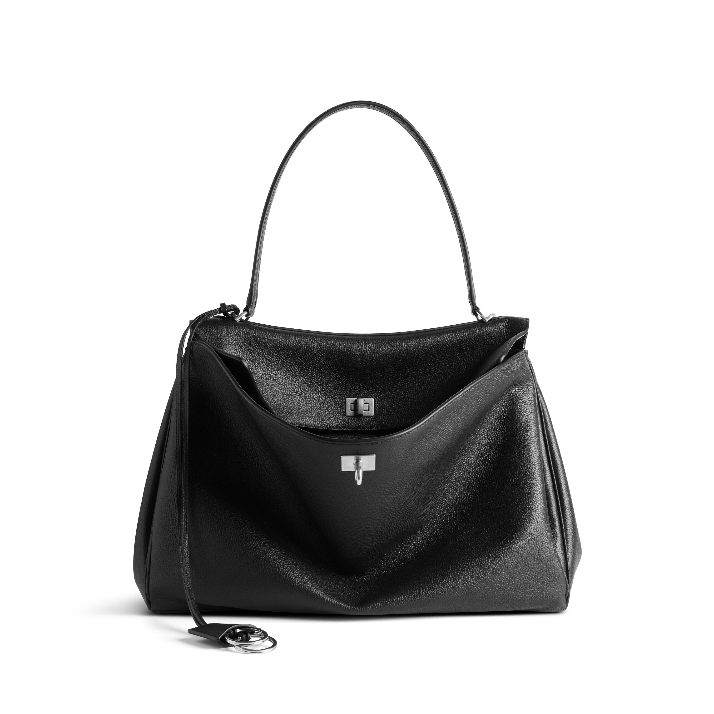 【BALENCIAGA】Rodeo エンボス ミディアム ハンドバッグ Women's Rodeo Handbag Large in Black | Balenciaga CA