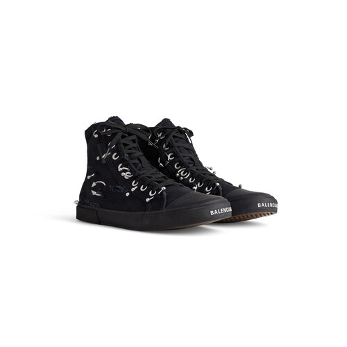 paris high top sneaker with piercings