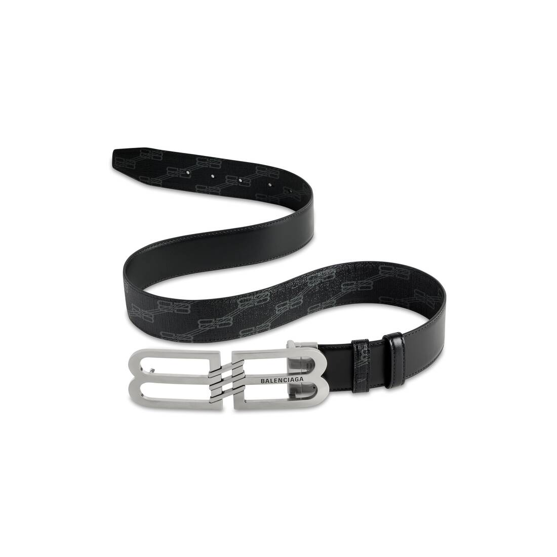 Men's Reversible Bb Monogram Belt in Black | Balenciaga US