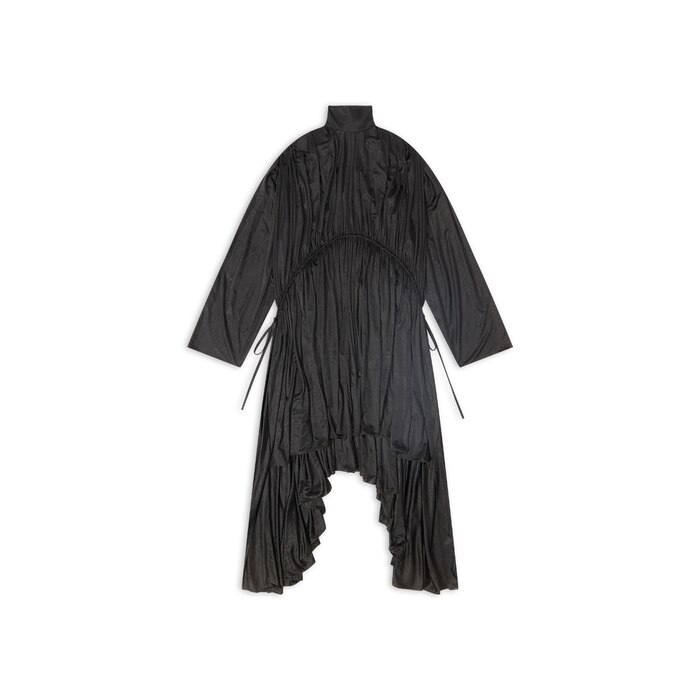pleated stretch dress