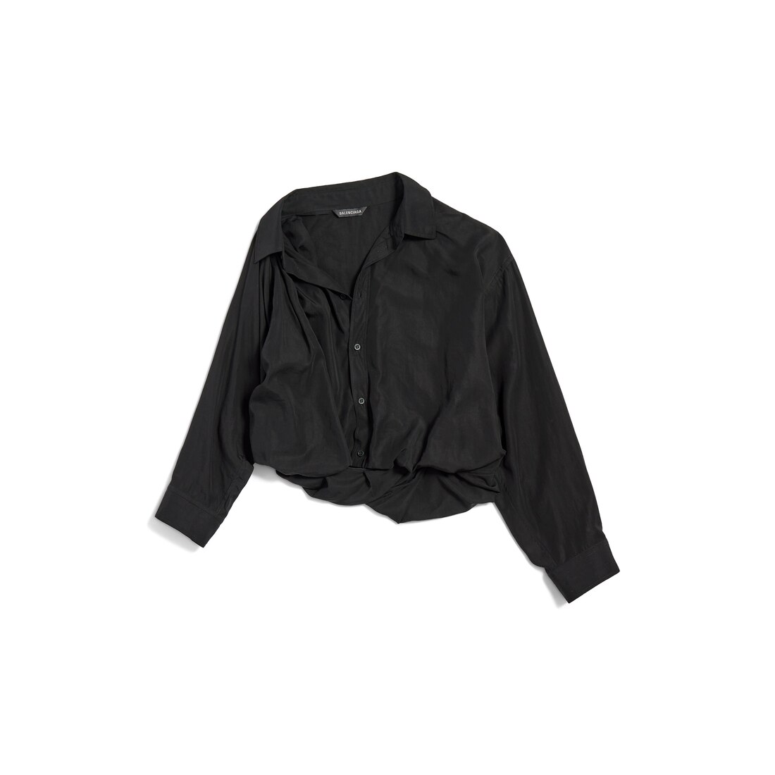 Women's One Shoulder Shirt in Black | Balenciaga US