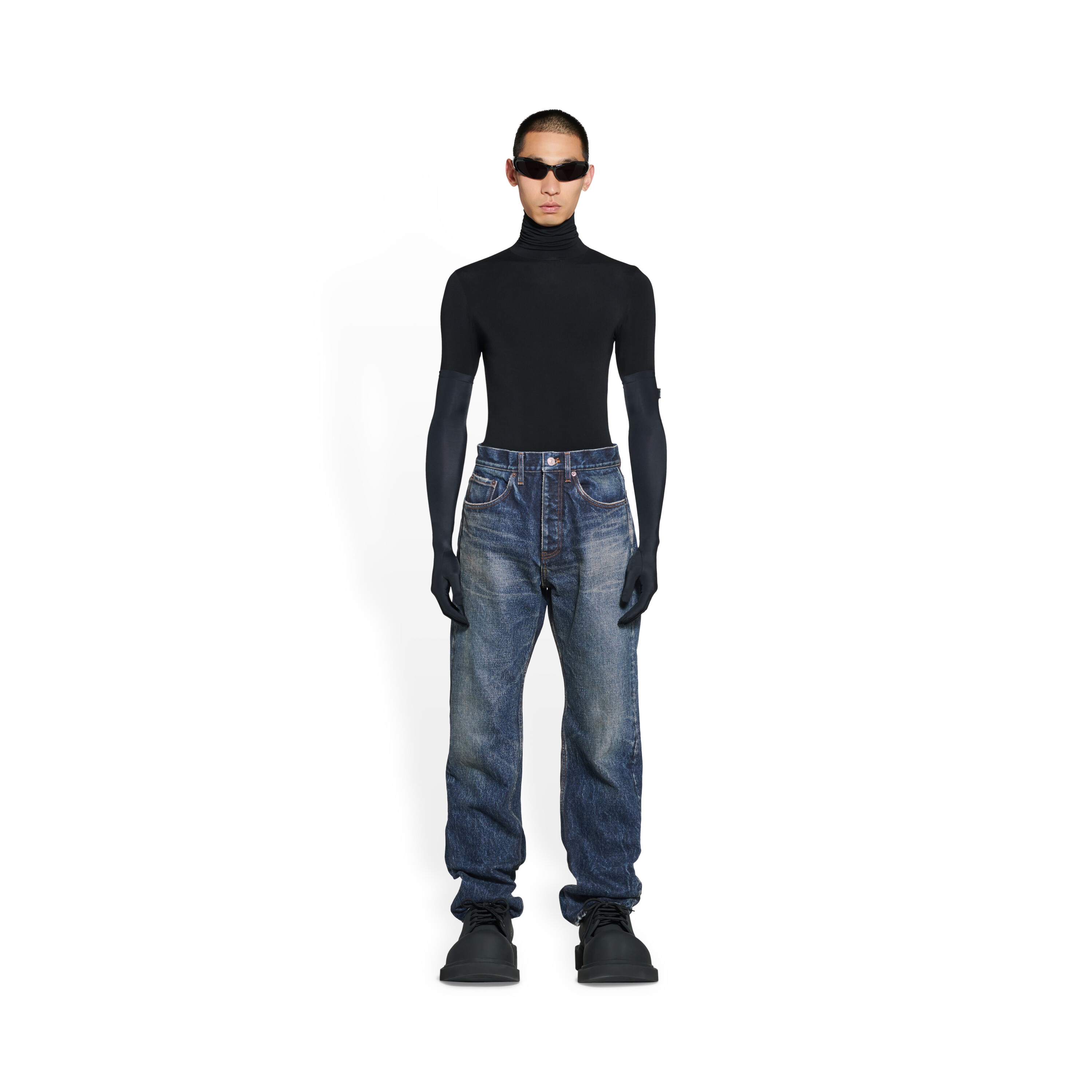 Balenciaga Distressed straight-leg Jeans - Farfetch