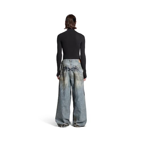 y2k stretched knee baggy pants