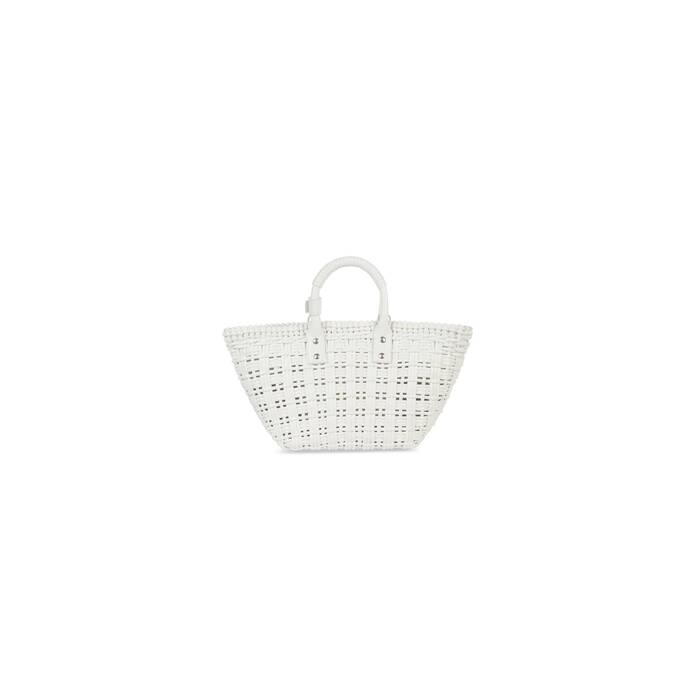 Women's Bistro Xs Basket With Strap in White | Balenciaga US