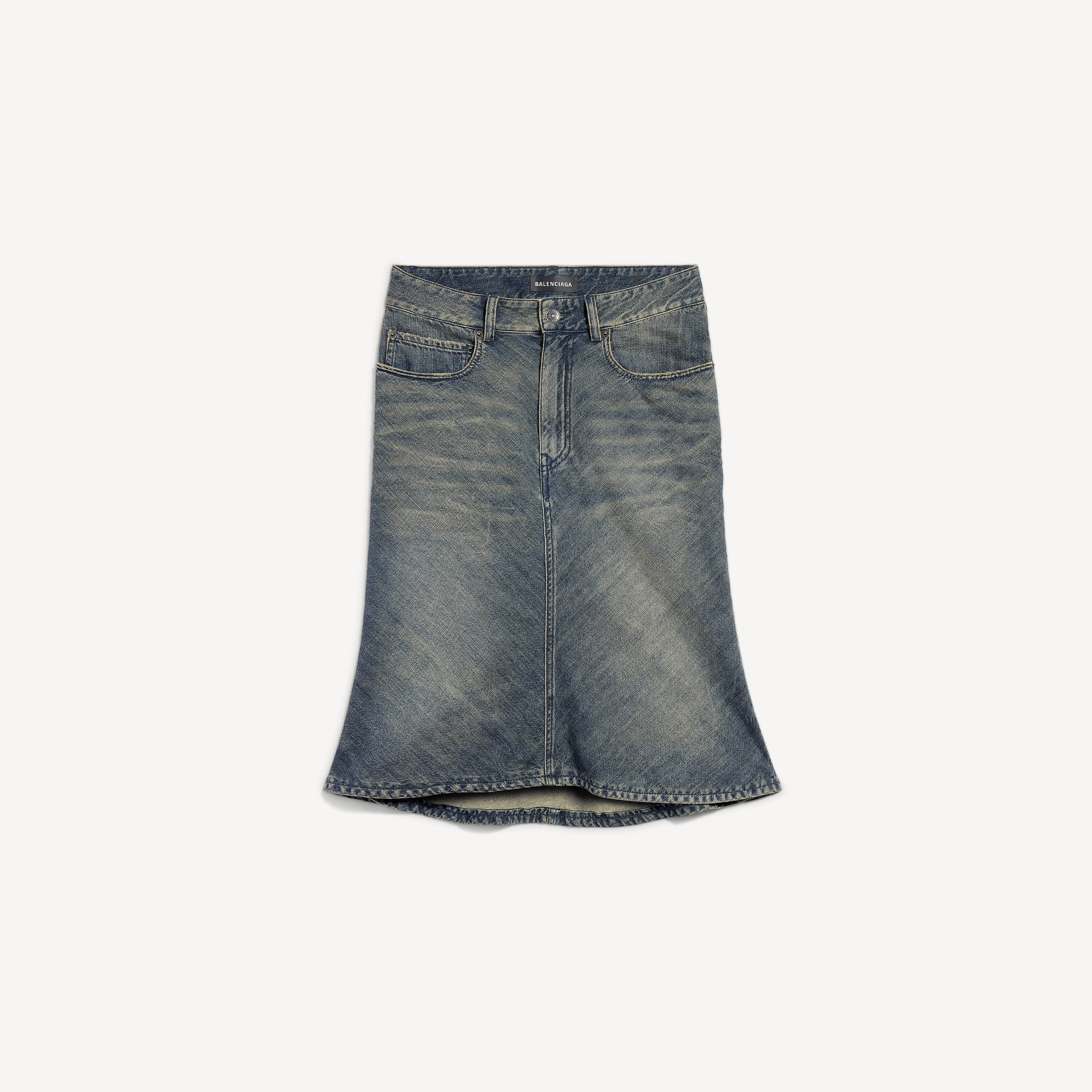 Women's Godet Midi Skirt in Blue | Balenciaga US