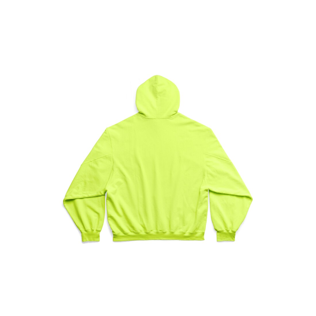 Caps Destroyed Hoodie in Fluo Yellow | Balenciaga US