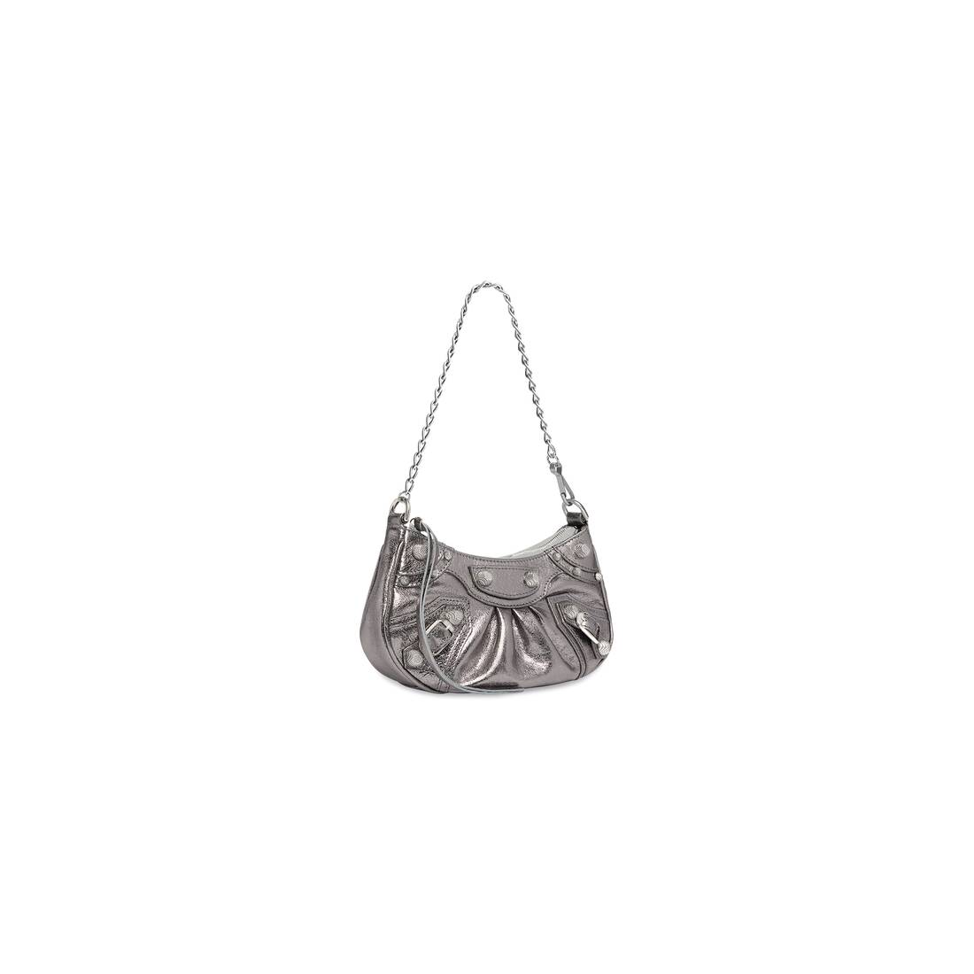 le cagole mini purse with chain metallized