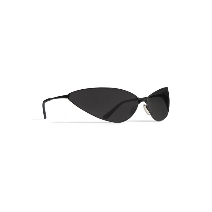 Fendi Gunmetal Metal/Acetate Cat Eye Low Profile Sunglasses