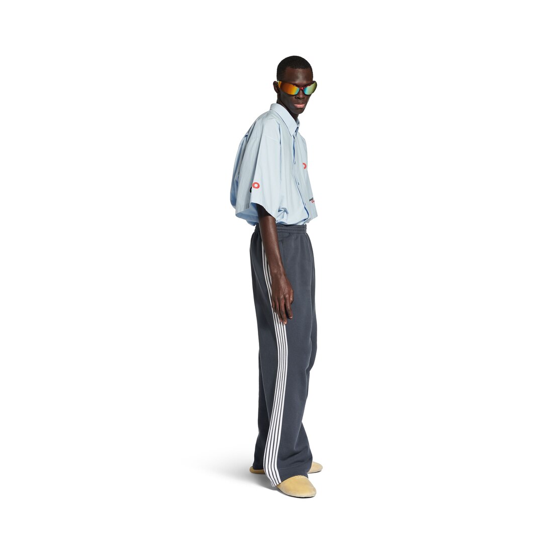 Men's Loop Sports Icon Baggy Sweatpants in Navy/white