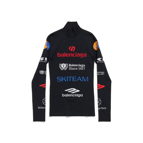 ski long sleeve fitted turtleneck